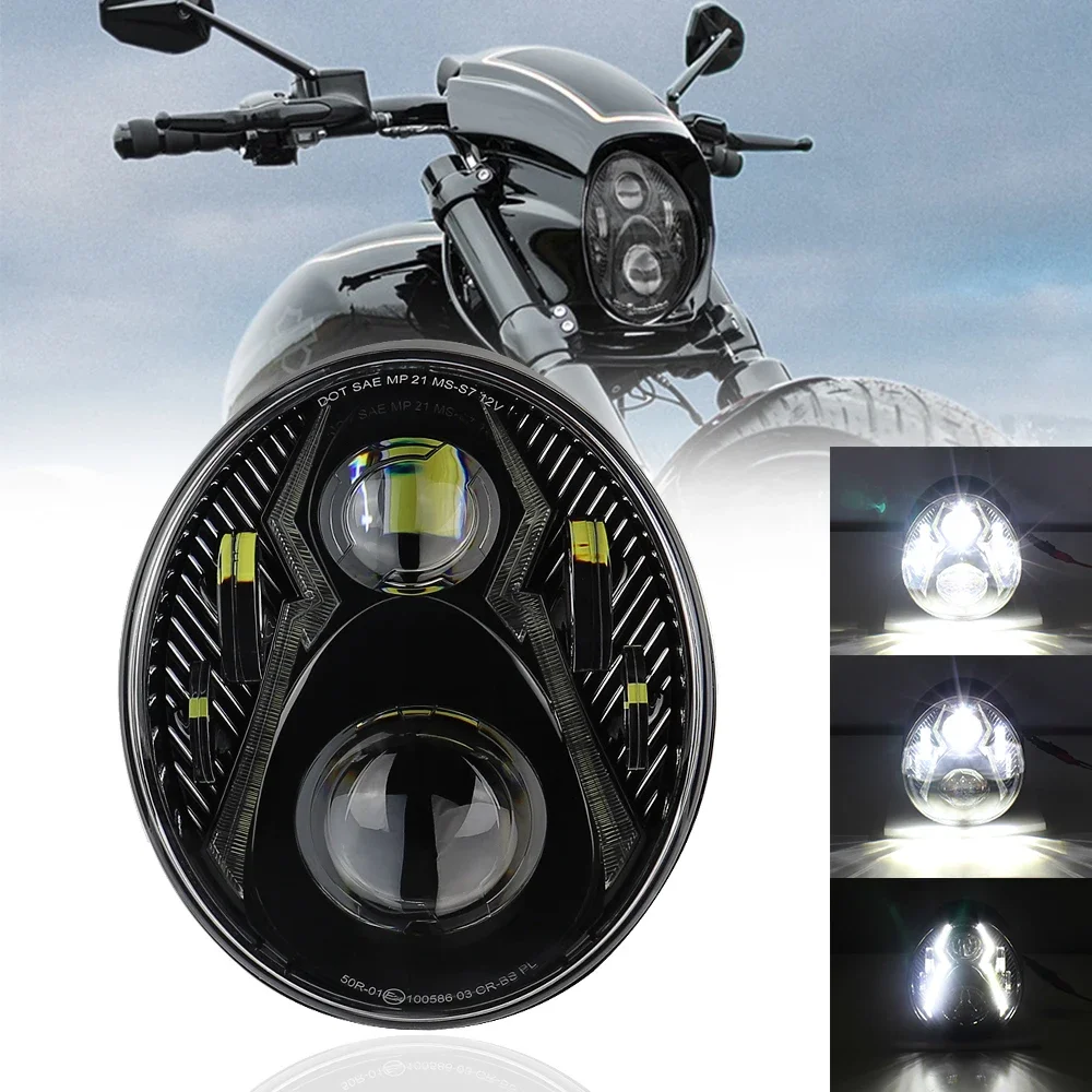 متوفر في المخزون مصابيح أمامية Led للدراجة النارية Aukma لـ Harley 2018 Breakout 114 FXBR FXBRS كشافات بديلة عالية ومنخفضة شعاع القيادة الخفيفة