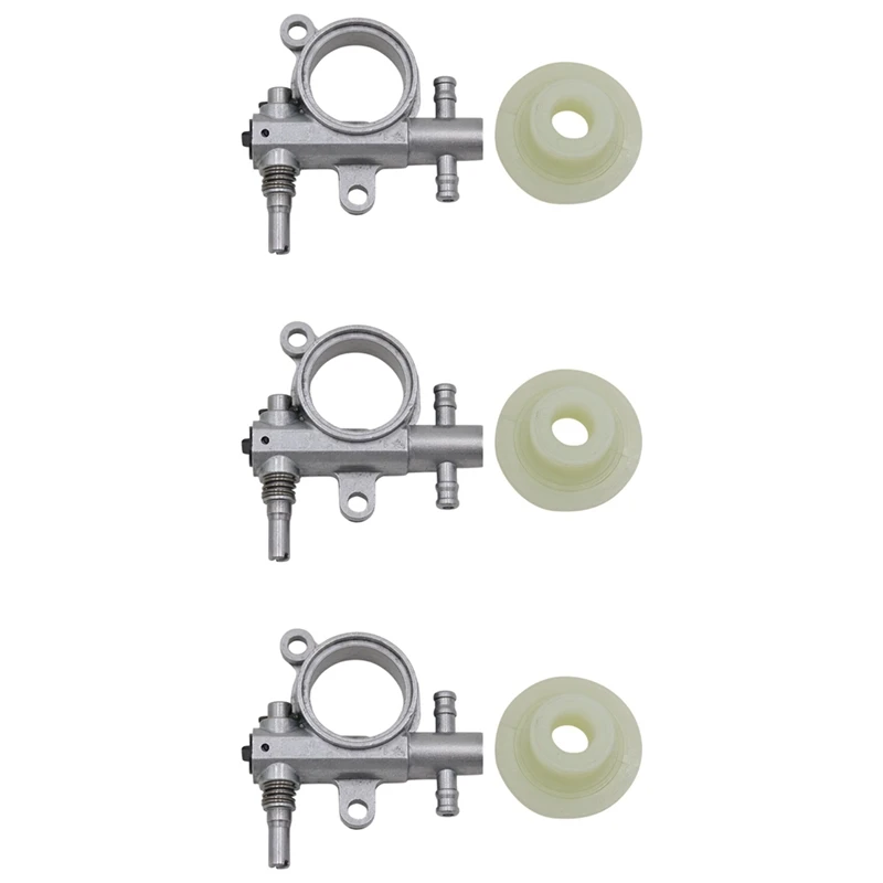 3 комплекта, автомобильный масляный насос для цепной пилы 2500/3800 без шестеренок и резиновой прокладки для цепных пил 25 куб. См/38 куб. См