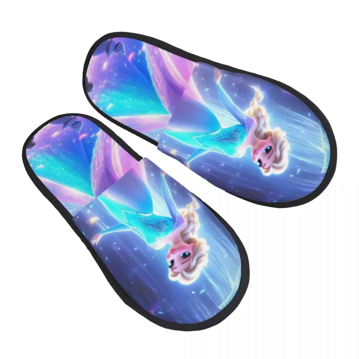 

Custom Frozen Cartoon Elsa Guest Slippers for Hotel Women House Slipper