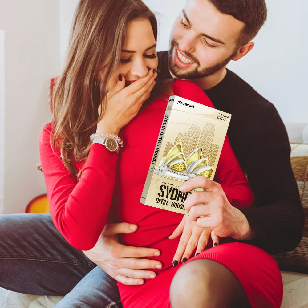 Piececool 3D Metal Model Kits The Sydney Opera House 3D Puzzles Building Kit DIY Jigsaw DIY for Home Collection Best Gifts