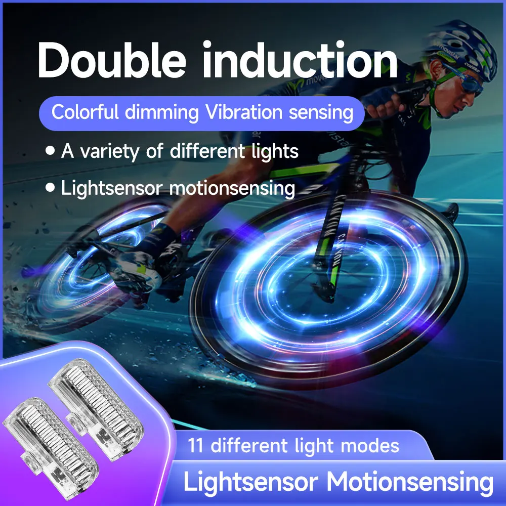 

Single Bicycle Spoke Light for Mountain Or Road CyclingColorful Spoke Light Steel Wire Light For Mountain Bike Bicycle USB