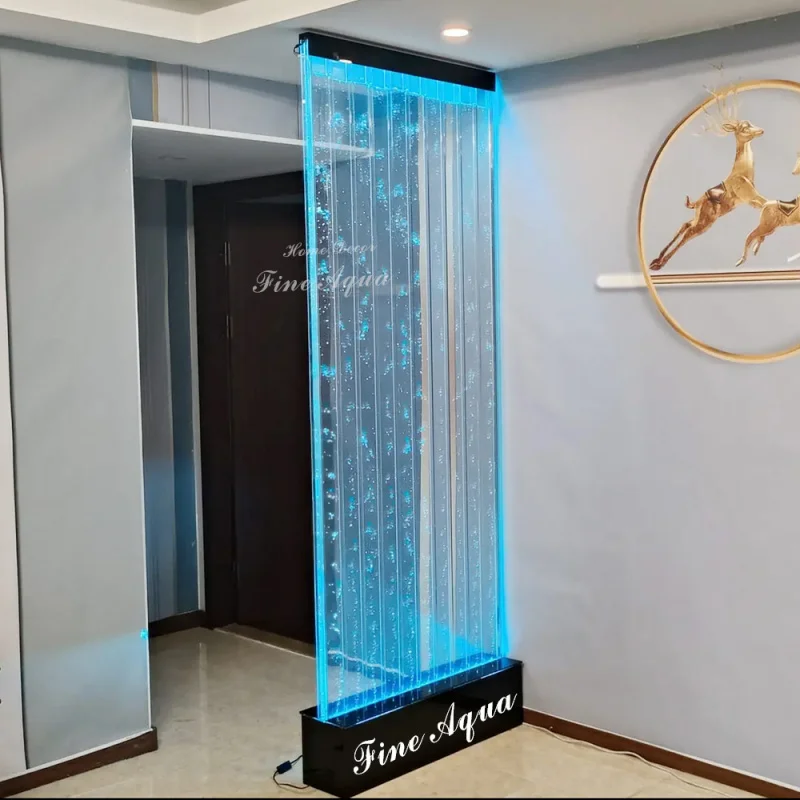 custom.Home and Restaurant Wall Bubble Waterfall Fountain Wall Decoration with Lighting Effects