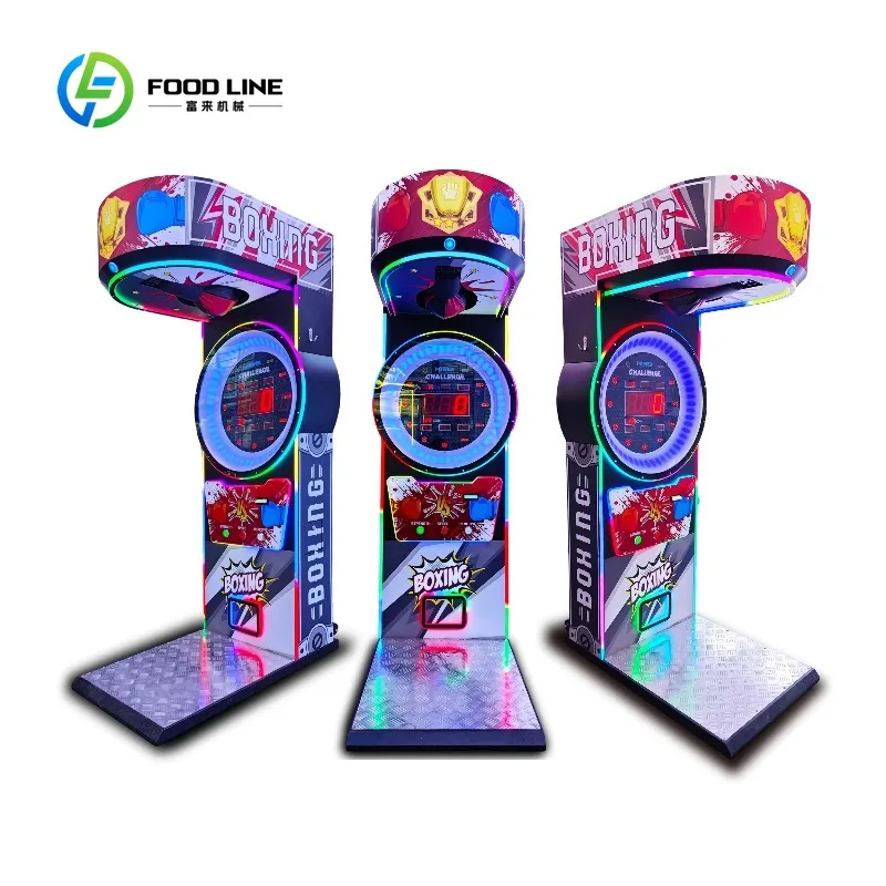 Customized Metal Coin Operated Arcade Boxing Machine BX350 for Indoor Game Centers Boxing Arcade Game Punching Bag Machine