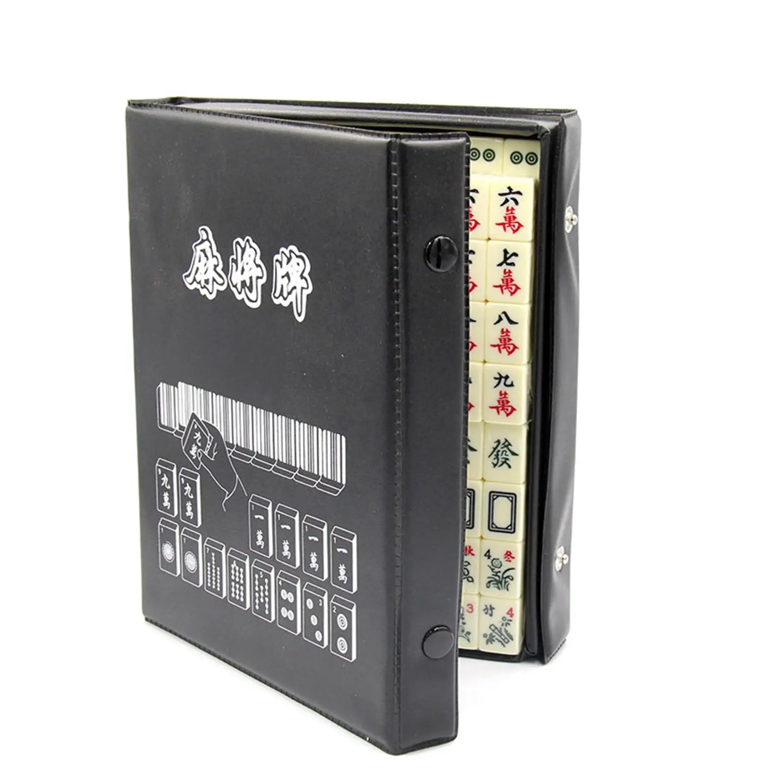 

Traditional Portable 144 Tiles Mahjong with Dices,Friends Leisure Time Table Game,Chinese Mahjong Game Set for Family Home