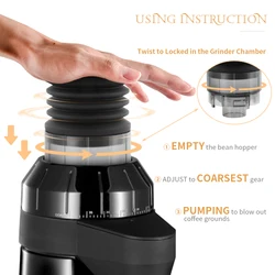 CAFEMASY Coffee Grinder Single Dose Hopper Espresso Coffee Grinder Bean Bin Blowing Cleaning Tool For WPM Coffee Grinder