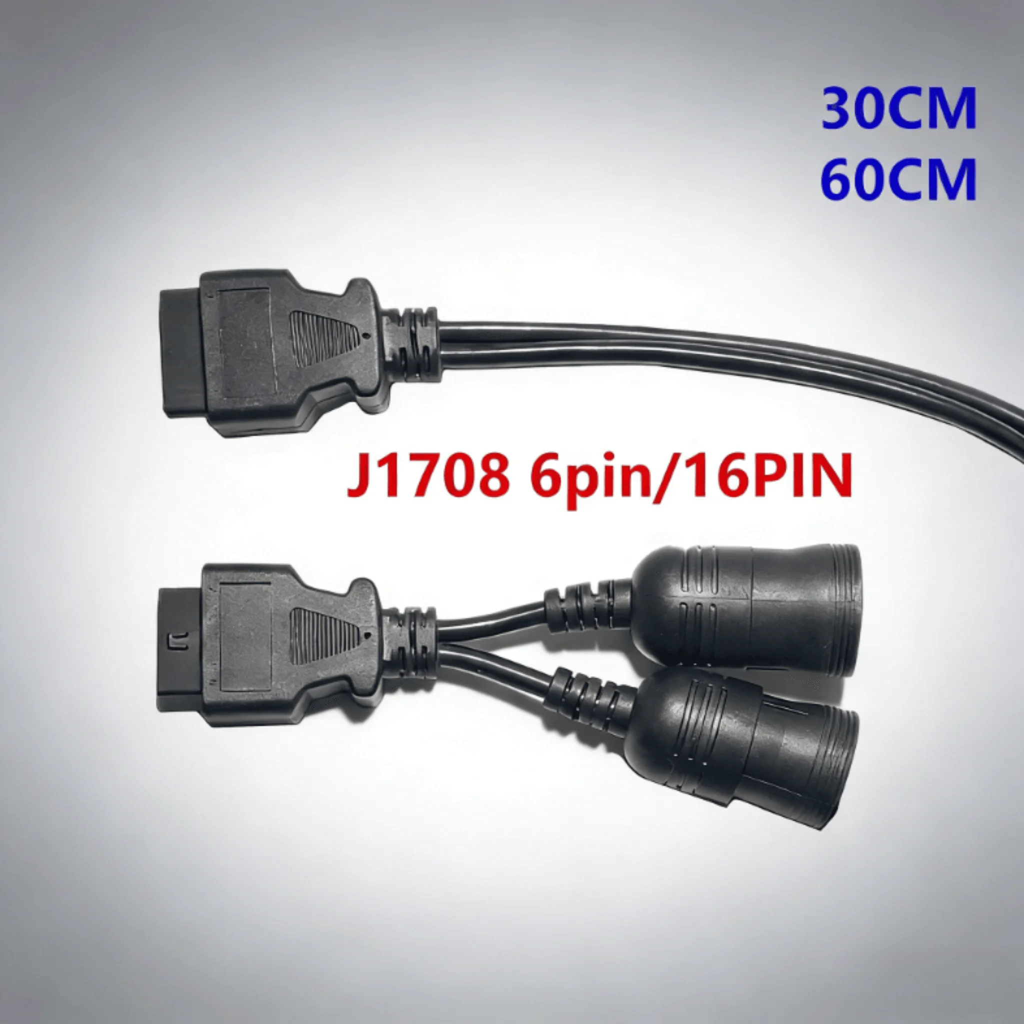 High Truck Y Cable OBD2 16pin Female To J1708 6pin/ J1939 OBDII Car Cables and Connectors 9pin J1962F To J1708/J1939 Y Cable