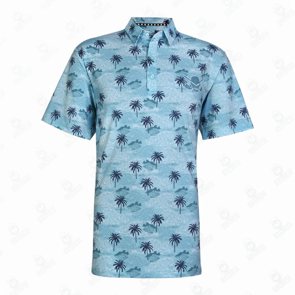 Tattoo Summer Time Men's Performance Pro Cool Stretch Golf Shirt Fashion Polo Short Sleeves Sports Casual Tennis T-Shirt Hombre