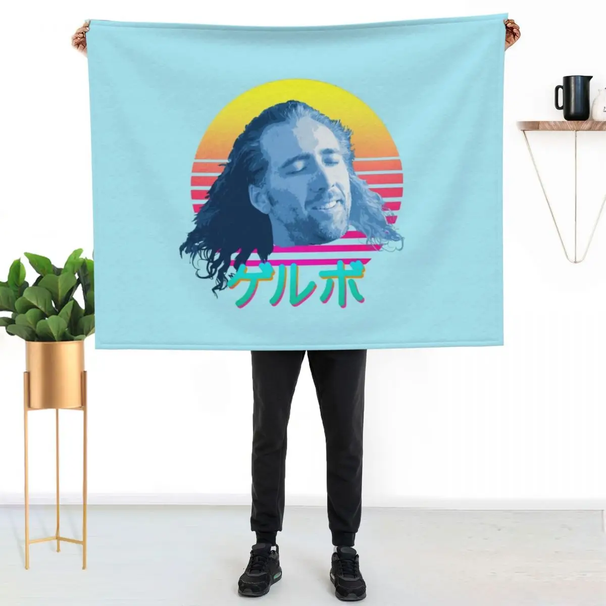 

Nicolas Cage ゲルボ! Throw Blanket Stylish Warm Blanket for Living Room Bedroom