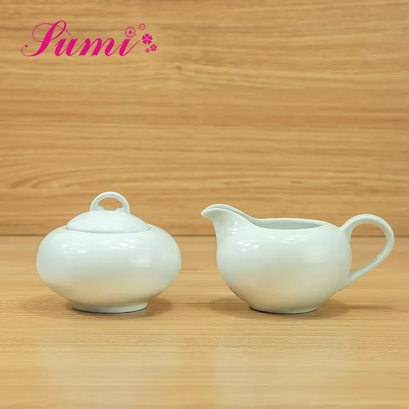 Custom Design Personalized 300ml Ceramic Milk Pot with 250ml Sugar Pot