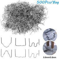 500Pcs/Bag Hot Stapler Nail Standard Pre Cut Wave 0.6/0.8mm Automotive Plastic Repair Welding For Car Bumper Kit Soldering Tool