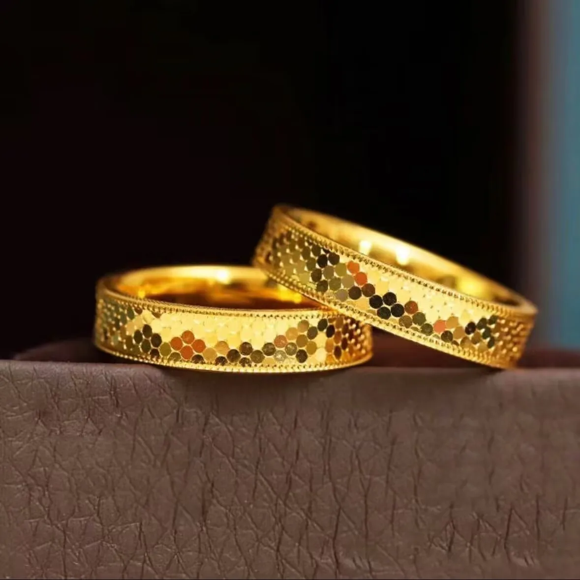 GoldNouveau Luxury 24K 9999 Pure Gold real gold Exquisite Dragon Scale Ring All-match Niche Women's Ring
