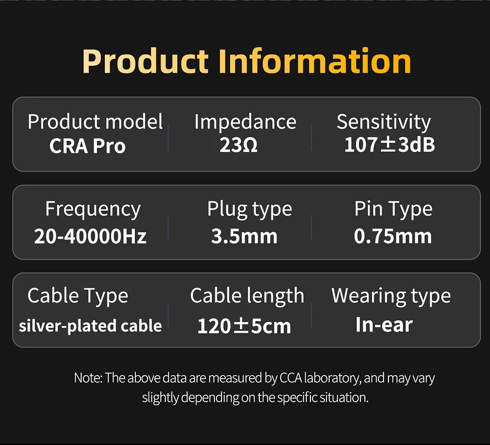 CCA CRA PRO kabelgebundene dynamische Kopfhörer, dynamische In-Ear-Kopfhörer, Sportmusik, Spiele, Subwoofer-Kopfhörer – Detail 12
