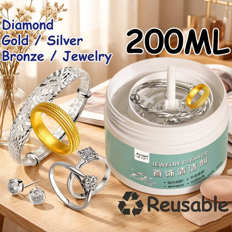 1/2/3Pcs Optional Jewelry Cleaner, 200g Silver Cleaning Liquid, Efficient Dirt Removal for Daily Jewelry and Watch Cleaning Use