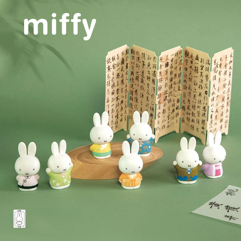 조각상 Miffy 만화 고대 스타일 시리즈 피규어 수지 책상 장식품 크리 에이 티브 자동차 장식품 애니메이션 액세서리 완벽한 선물