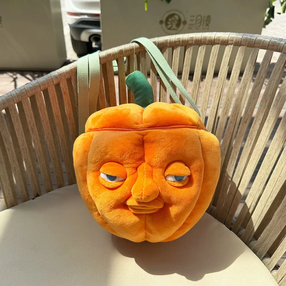 MyRytanda Halloween Pompoen Schoudertassen Kawaii Pluche Lantaarn Rugzakken Tassen Kindercadeaus