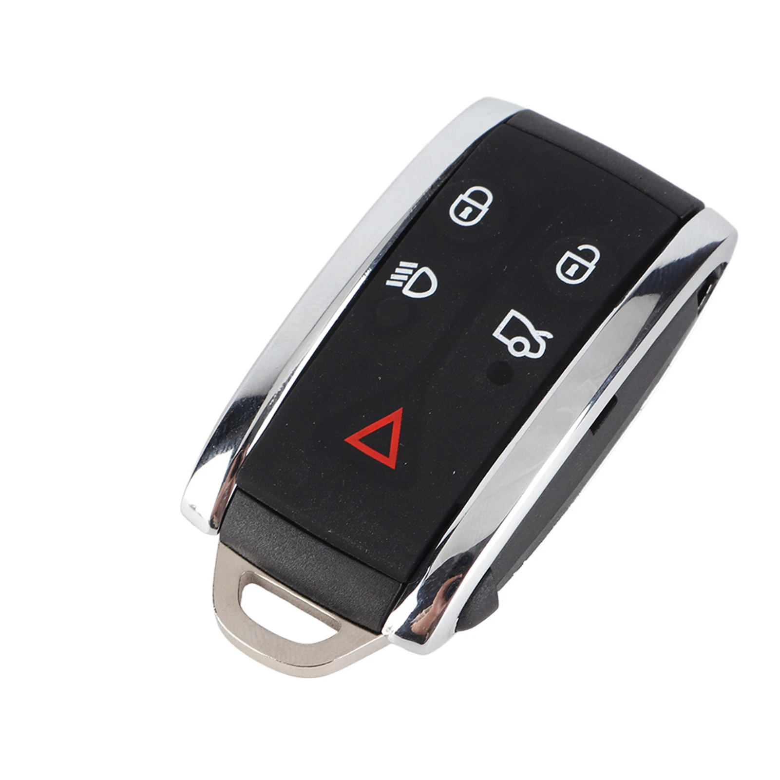 5 Tasten Schlüsselanhänger-Gehäuseabdeckung, Ersatzschale für Jaguar XF XK XKR 2007–2010 2012, mit CR2032-Akku und Schraubendrehern, 1 Stück, Schwarz