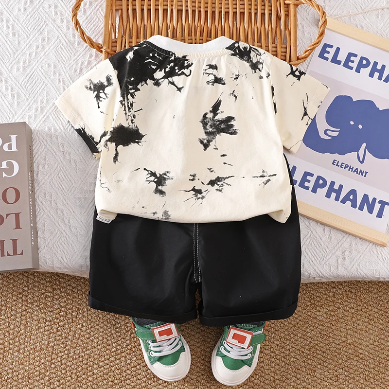 جديد الصيف طفل الفتيان الملابس دعوى الأطفال الفتيات تي شيرت السراويل 2 قطعة/مجموعة ملابس الرضع طفل عارضة زي الاطفال رياضية