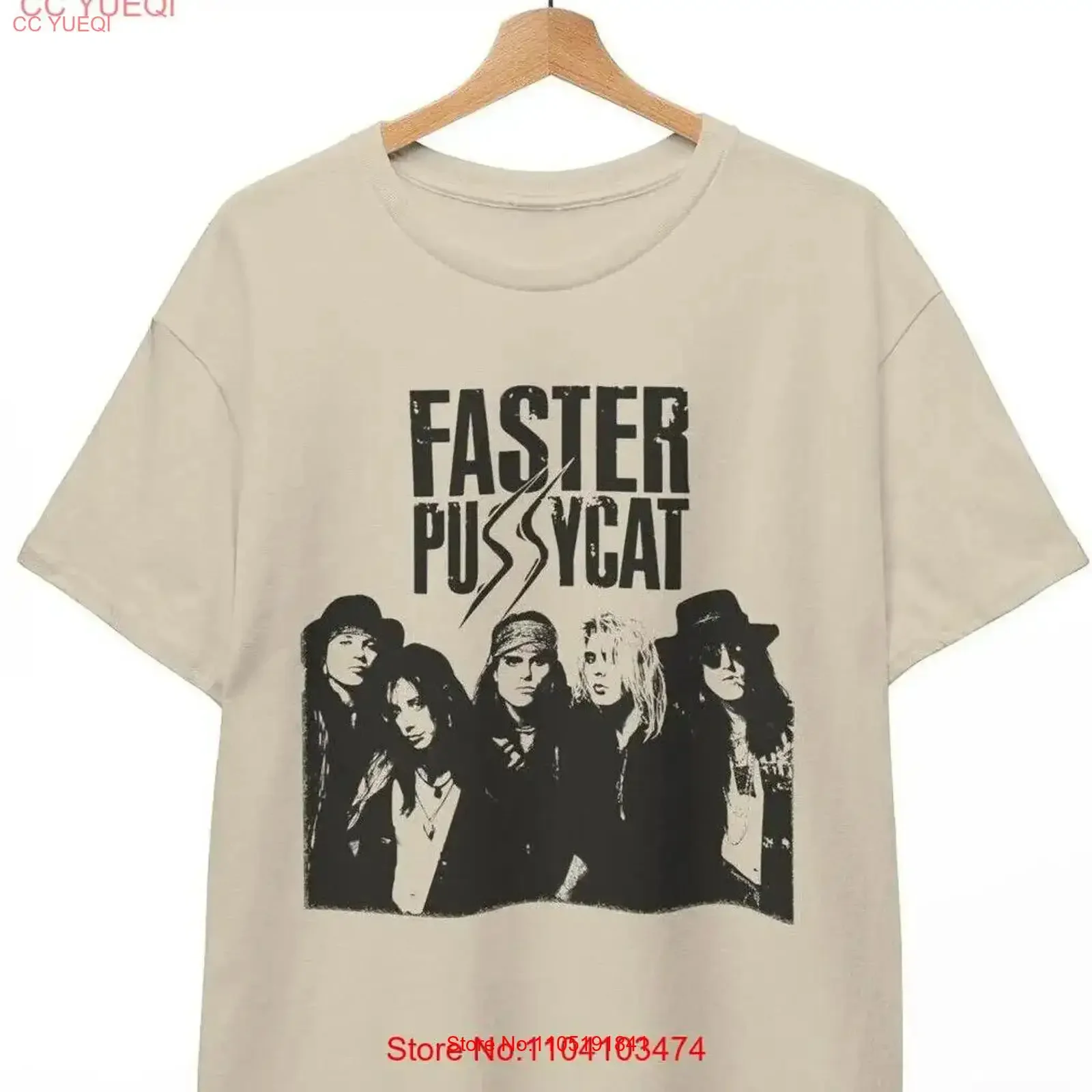 HOT Faster Pussycat T Shirt Band Members Music  vintage Washed graphic streetwear Soft Slightly Stylish Comfortable Versatile