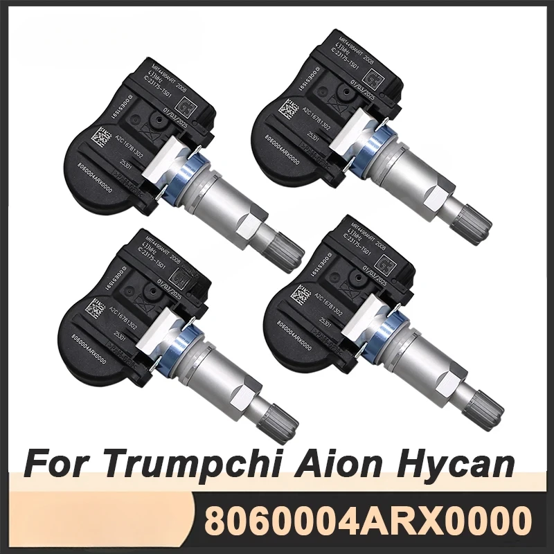 

4 шт. датчик давления в шинах TPMS датчик для Trumpchi E8 E9 GA6 GA8 GS4 GS5 GS8 Aion HYPTEC S V Y PLUS 433 МГц 8060004ARX0000