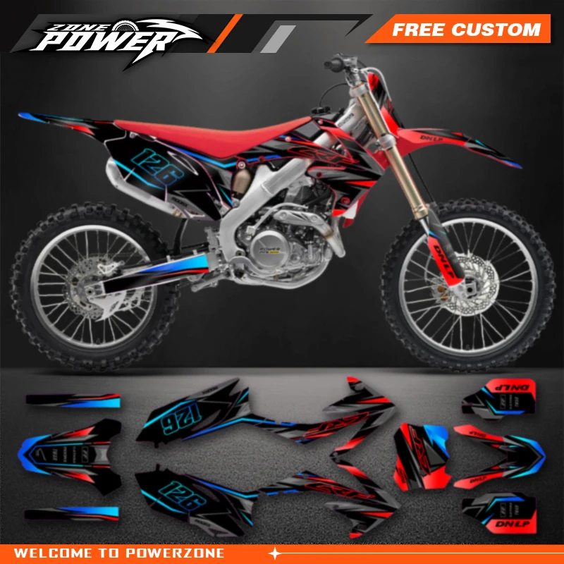 

Powerzone Motorcycle Graphic Decal Stickers Kits For Honda CRF450 CRF450R 2009-2011 2012 CRF250 CRF250R 2010 2011 2012 2013 108