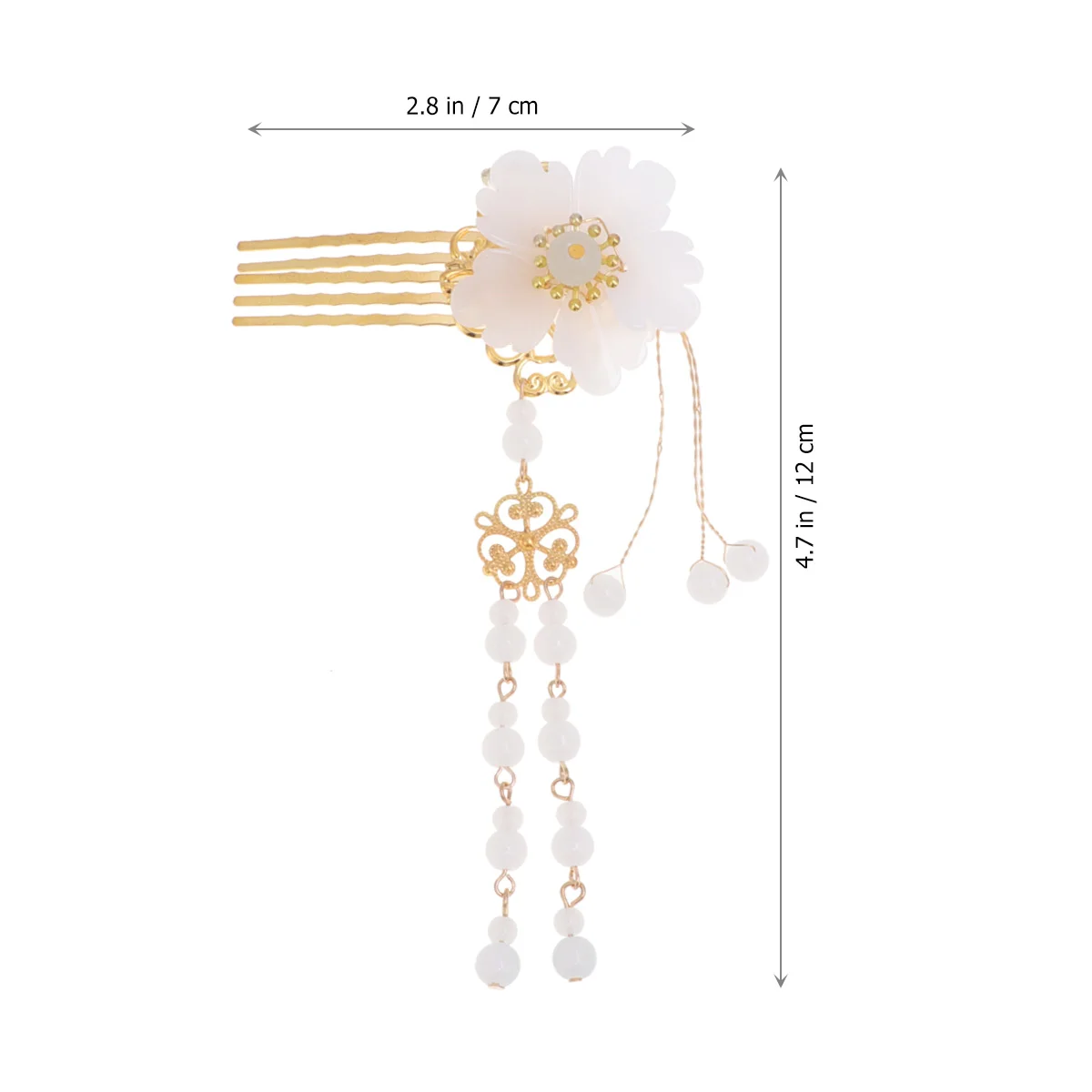 

2 Pcs Hairpin Hanfu Headdress Clip Chinese-style Chopsticks Classic White Accessories
