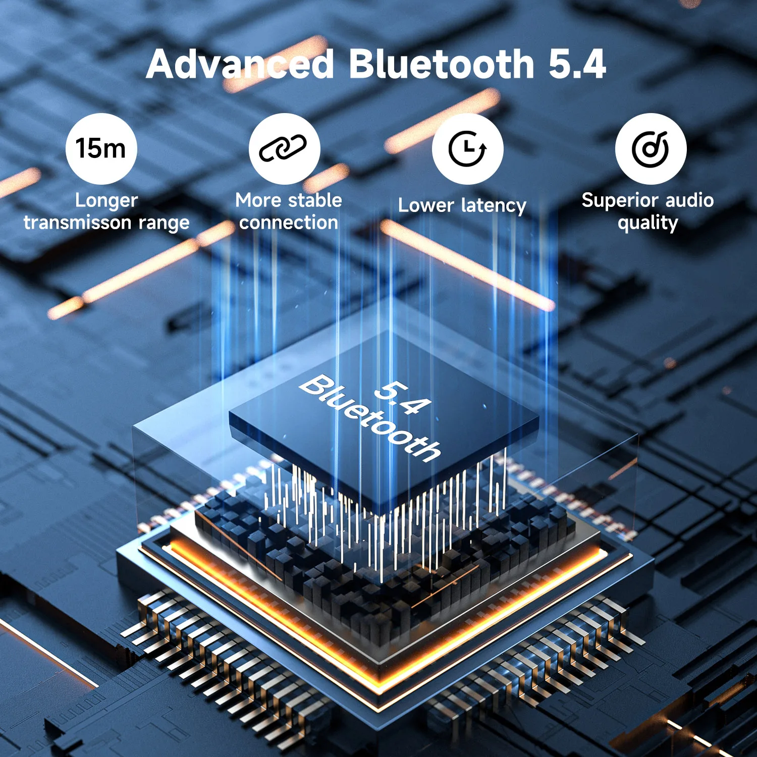 Oneodio SuperEQ S10 Bluetooth-Kopfhörer, aktive Geräuschunterdrückung, kabellose Ohrhörer mit Mikrofon, TWS Bluetooth 5.4-Headset AAC