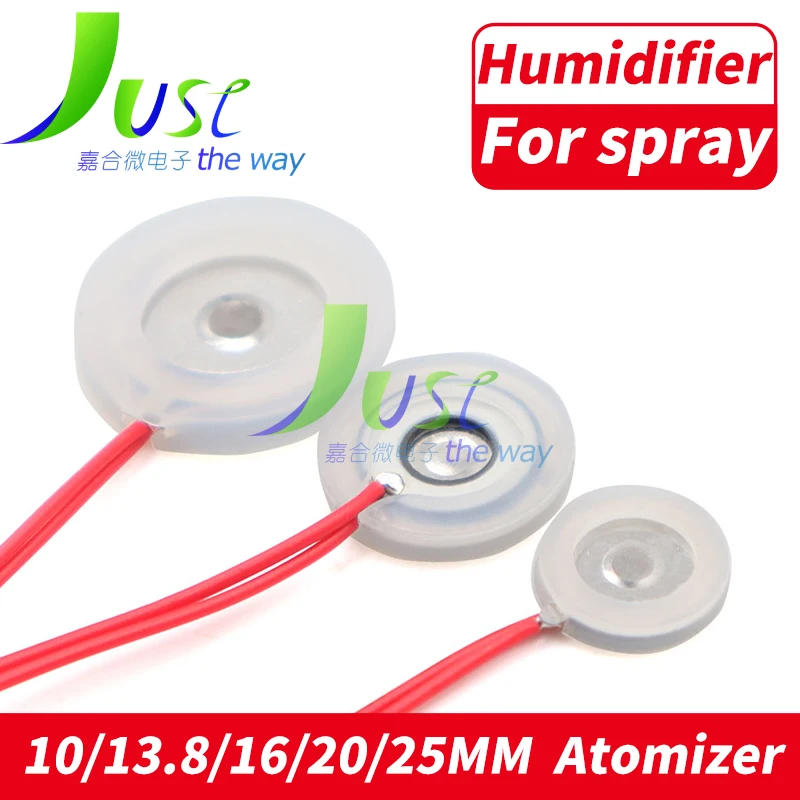 10Pcs 10/13.8/16/20/25MM  Atomizing Sheet Transducer Sheet Vibrating Sheet Ultrasonic Atomizer Head Humidifier Accessories