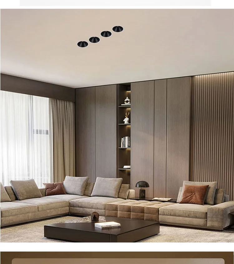 High Quality Tube Lamp Without Main Light, Deep Anti Glare, Home Living Room, Bedroom with 55mm and 75mm Openings 2026 NEW