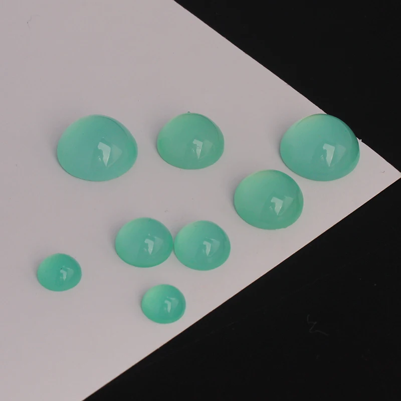 10pcs Grape Green Imitation Agate Crystal Ring Face Resin Cat Eye Round Patch Diy Accessories Antique Inlay handmade material