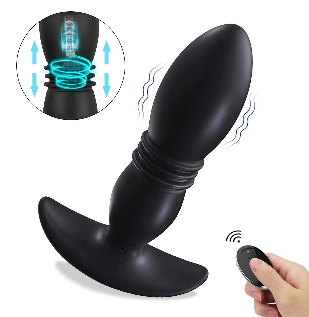 

Remote Control Vibrating Telescopic Butt Plug Prostate Massager Anal Expansion Dildo Anal Plug Adult Couple Supplies Wearable