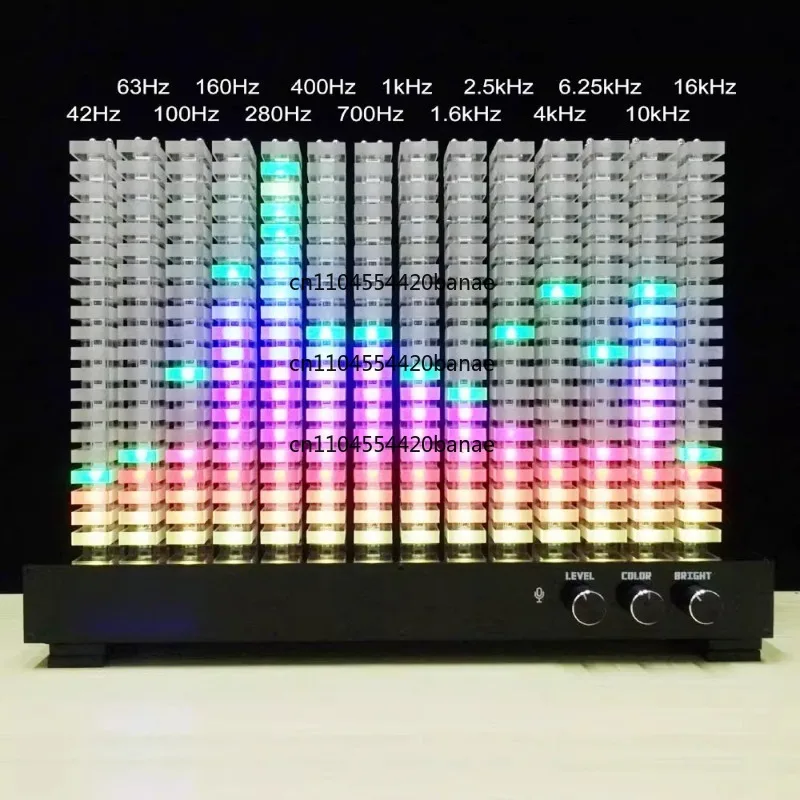 Creative Finished Kit 14-Band Spectrum Analyzer Level Indicator Music Spectrum Light LED Rhythm Column Symphony