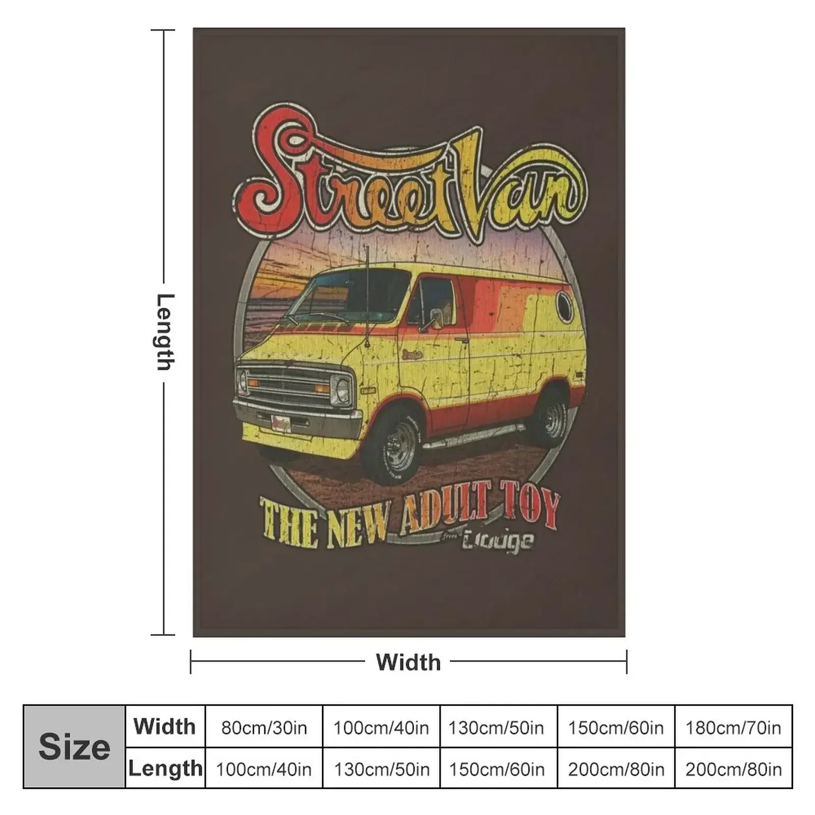 Street Van '76 Throw Blanket Plaid on the sofa Luxury Thicken Designers Retros Blankets