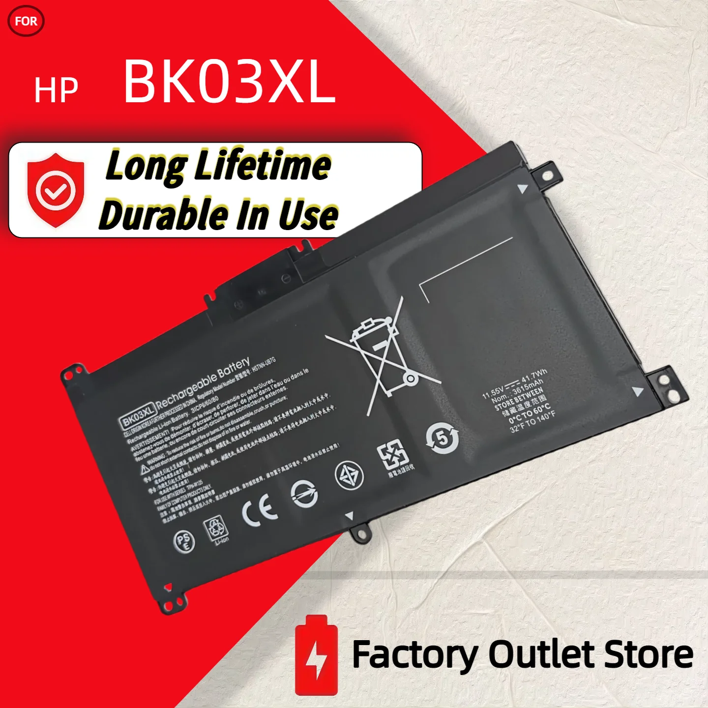 Wholesale And Retail❗❗❗ BK03XL Battery for HP Pavilion X360 Convertible 14m-ba0xx 14-ba000 14m-ba013dx 14m-ba011dx 14m-ba1xx