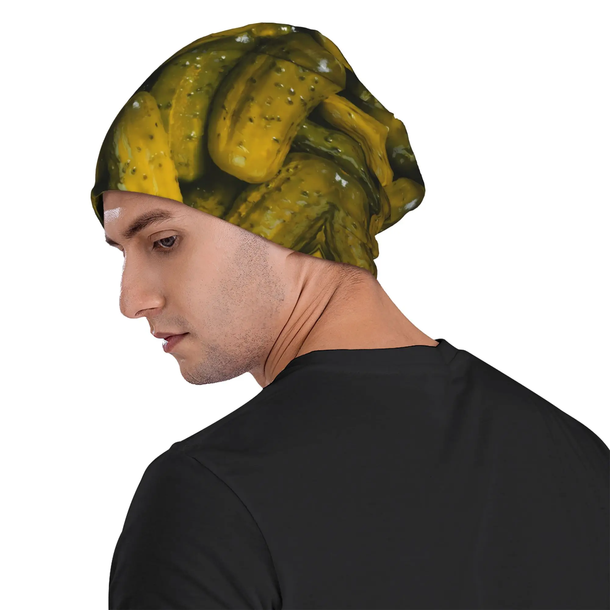 Customization Cucumber Spring Autumn Soft Hats Bonnet Sport Pullover Breathable Fitness Turban Warm Running 2D Print Design