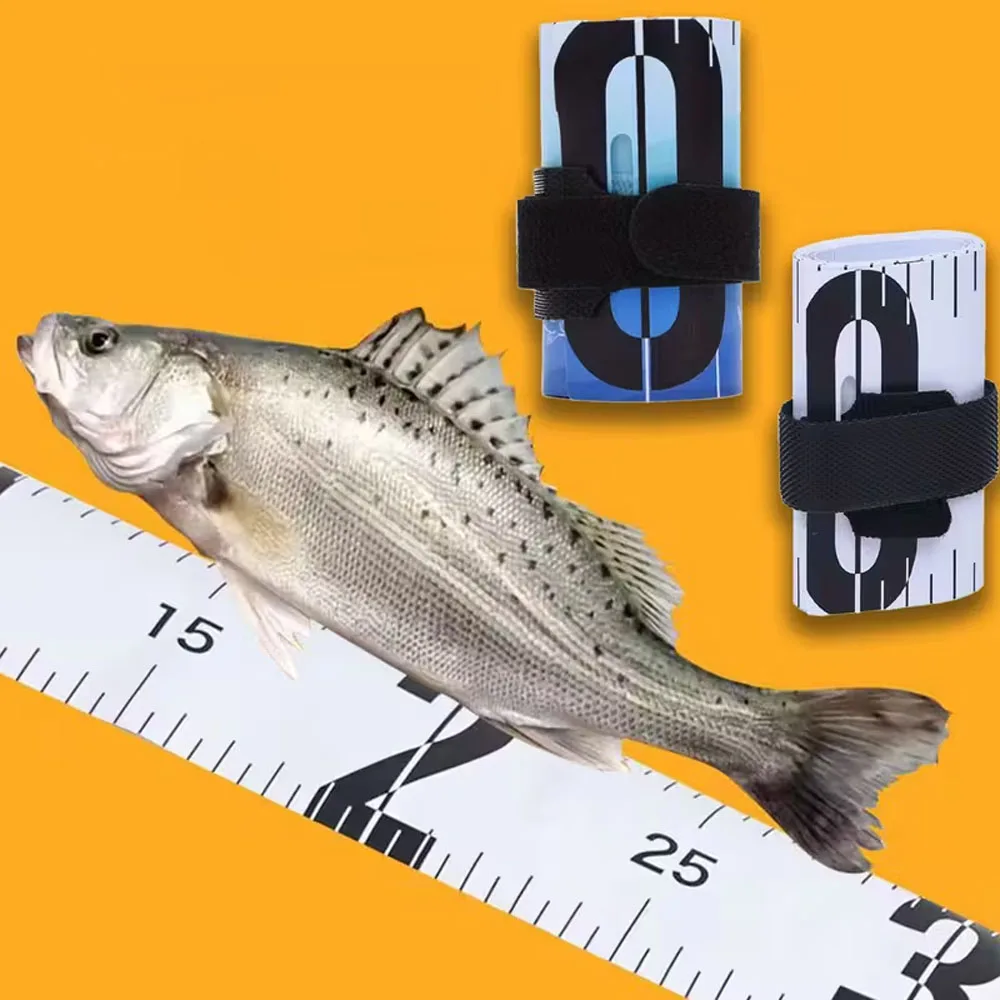 1 Stück Fischmaßband, faltbares Fischmessband, aufrollbares Fischmaßband mit Aufbewahrungsgurt, wasserdichtes PVC-Fischmaßband – Detail 3