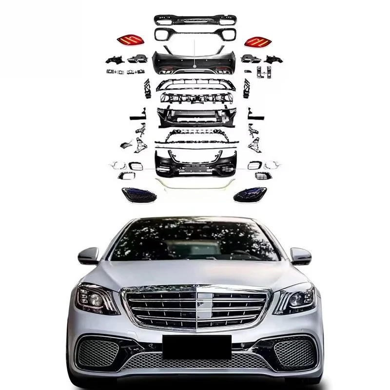 

Car Bumpers for BENZ W222 2013-2017 S Class S320 S400 S450 Facelift 2020 S63 S65 Body Kit Grill Headlights Talllights