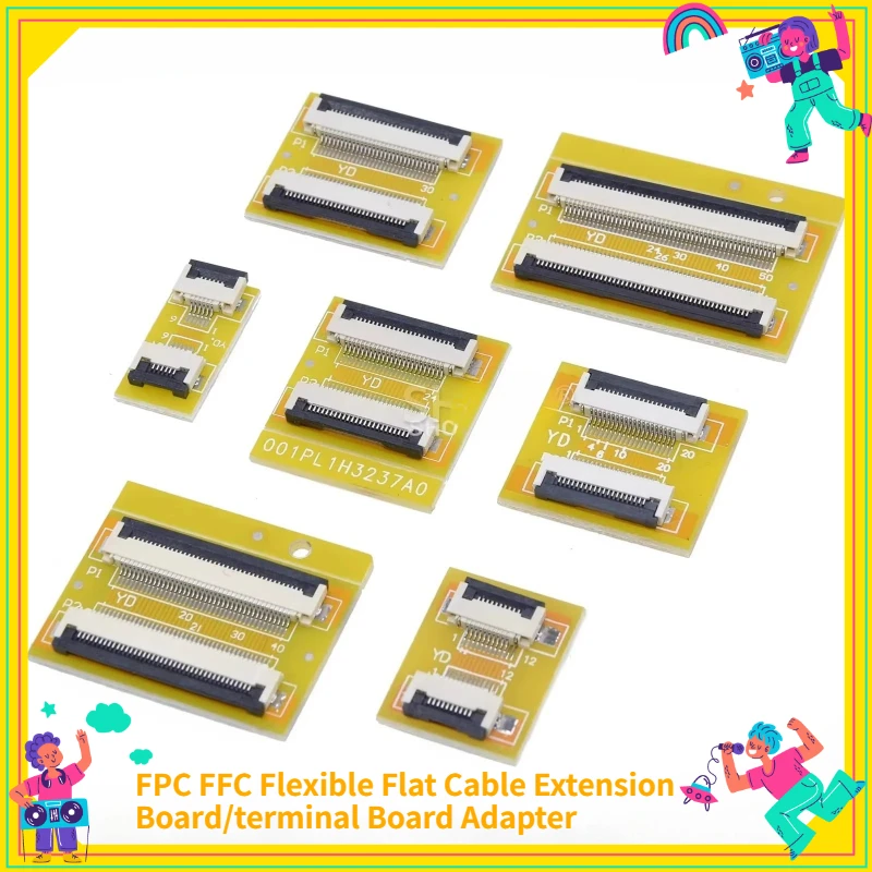 

1PCS FPC FFC Flexible Flat Cable Extension Board/terminal Board Adapter 1.0mm Spacing 4 5 6 8 10 12 14 15 16 22~60 Pin Connector