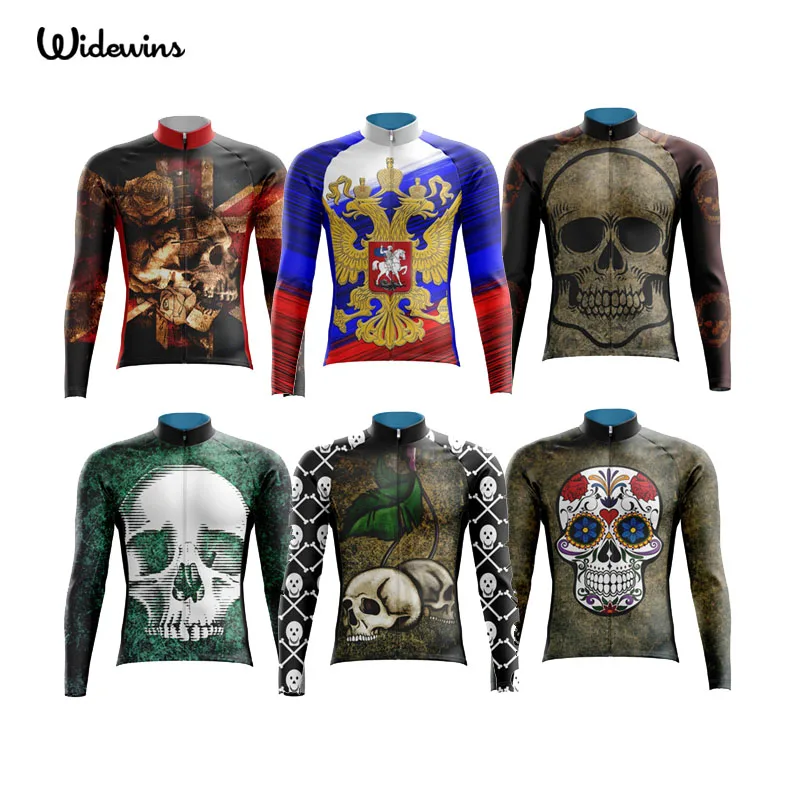 

3D Devil Cycling Jersey Long Sleeve 2023 Men Skull Autumn Bicycle Clothing Tops Spring MTB Bike Jersey Road Cycling Jacket Shirt