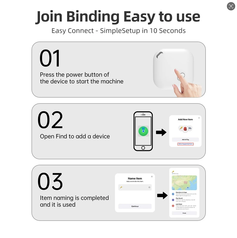 Mini Tag GPS Tracker Voor IOS Apple Vind Mijn APP AirTag kind/huisdier finder Sleutel/fiets/Portemonnee Anti verlies Smart Bluetooth Locator