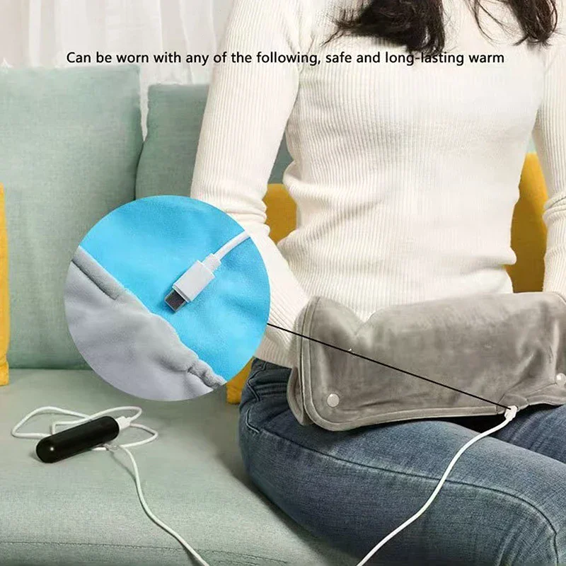 USB Thermostatic Hand Warmer For Winter Office And Home Use Warm Hands And Legs Short Velvet Fabric Heating Blanket