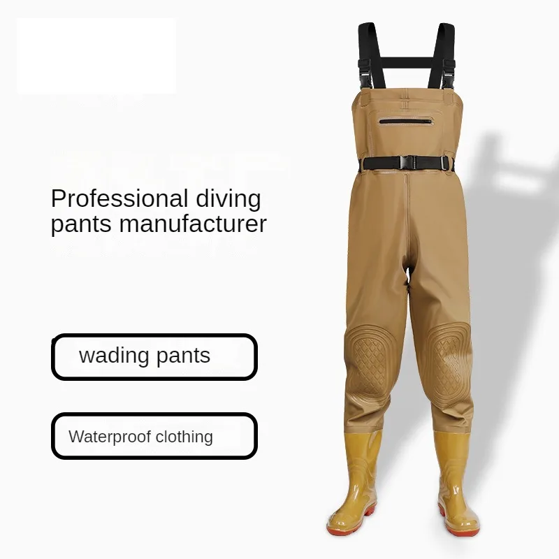 Thickened Water Pants Rain Pants Rain Shoes Whole Body Watering Water Pants Shoes One Piece Waterproof Clothing