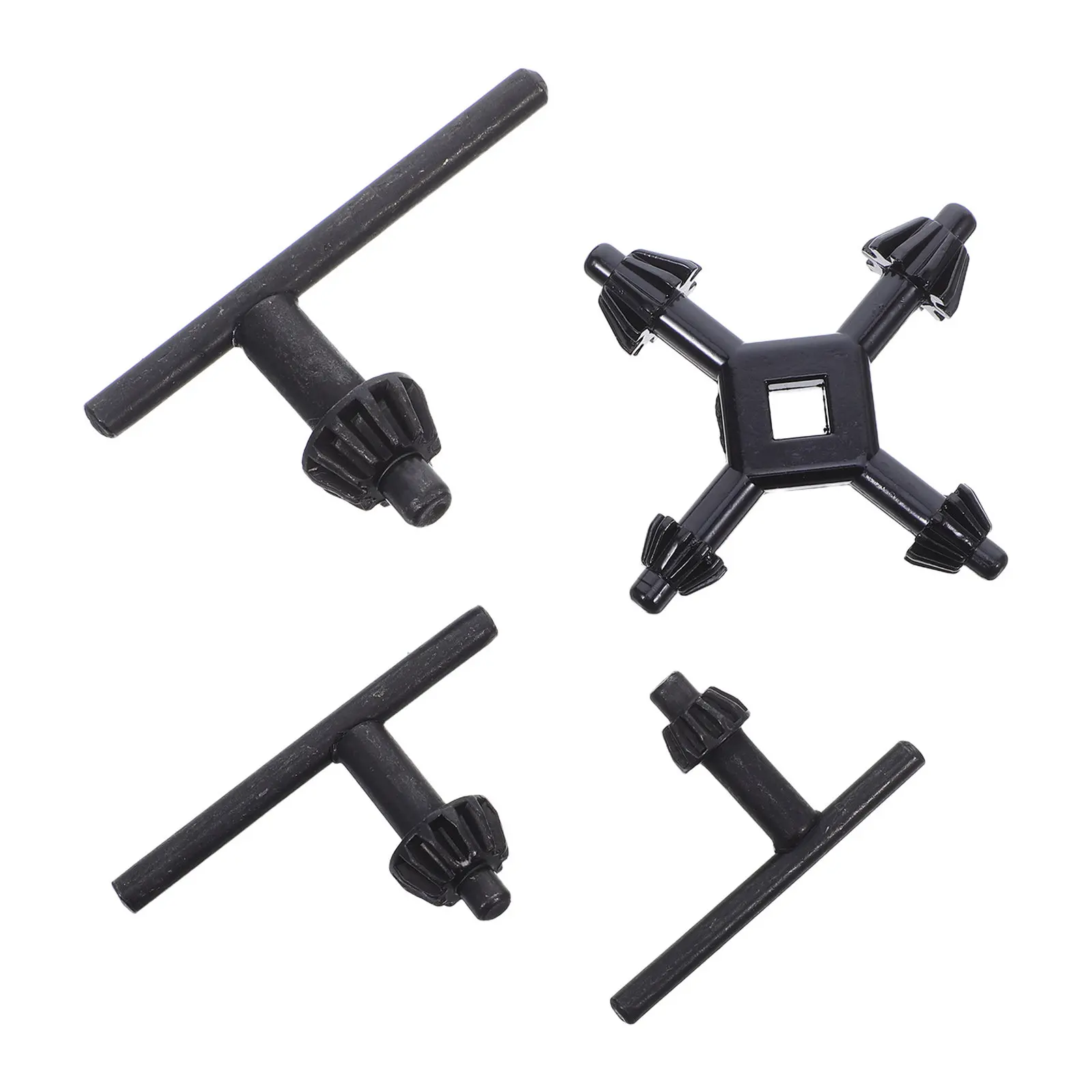 1Set 4-in-1 Drill Chuck Wrench Key Multi Size Integrated Tool for Electric Drills Bench Drill Press Chuck Replacement