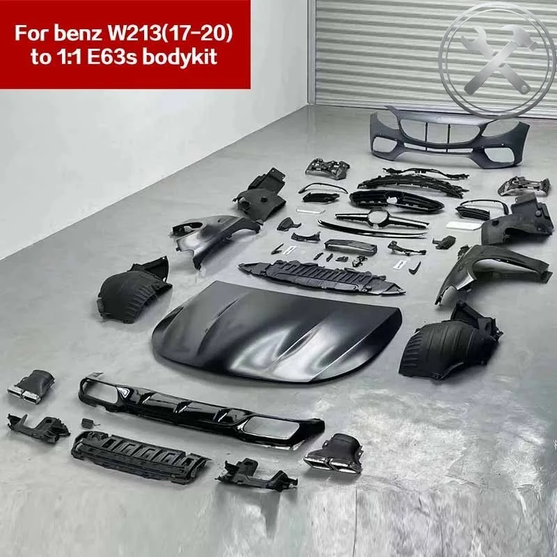 

E Class W213 2016-2020 Modification Facelift 1:1 Sport Style Full Bodykit Front Rear Bumper Mod Parts