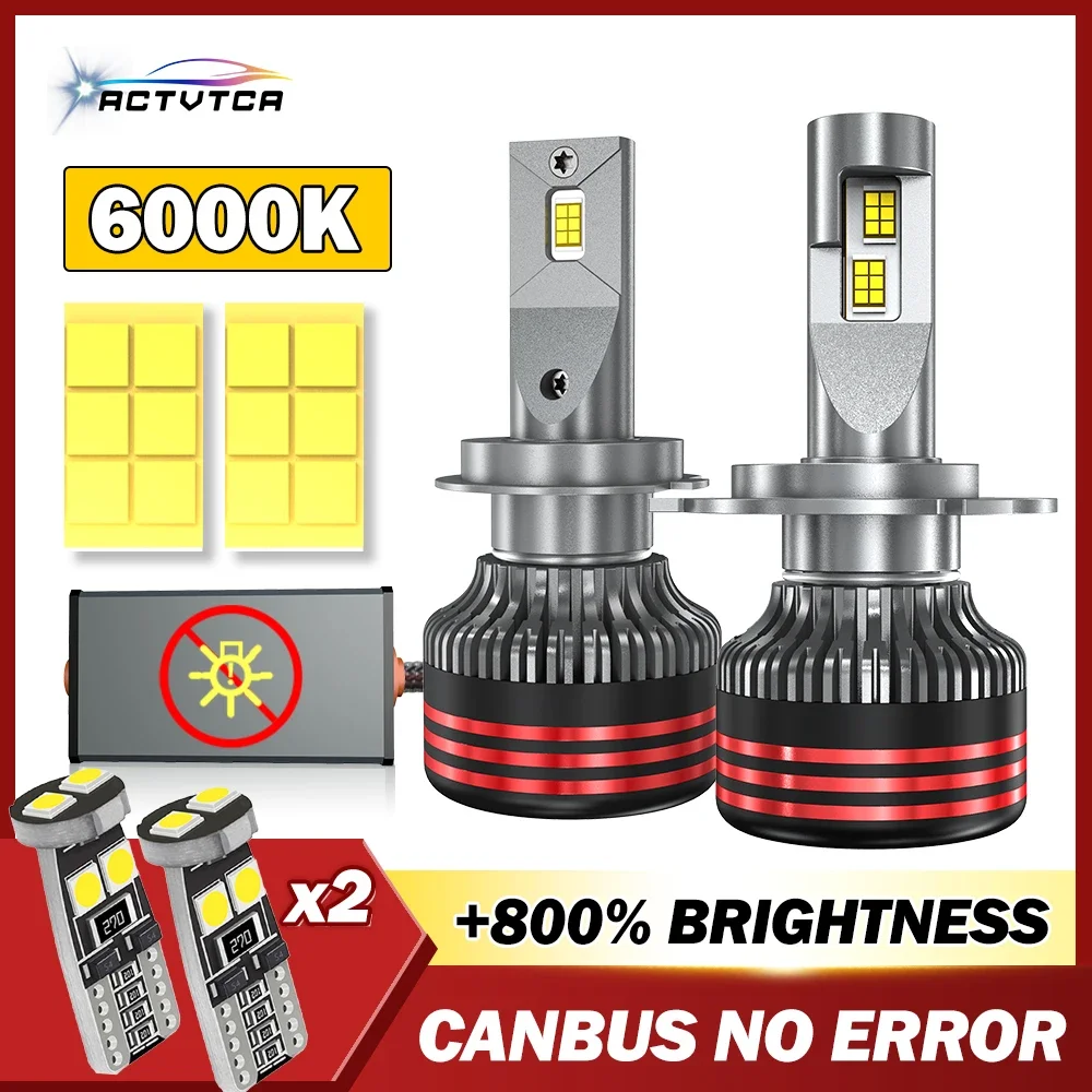 

H7 H4 LED Headlight H1 H11 LED Car Light H8 H1 HB3 9005 HB4 9006 9012 HIR2 H9 Turbo Fan Canbus Headlamp 6000K Auto Bulbs 12V 24V