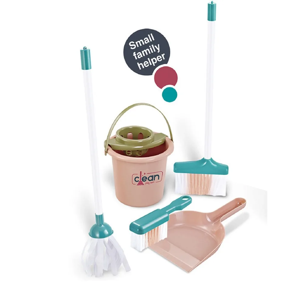 Fantasiespel Reinigingsgereedschapset voor kinderen Interactieve bezem Educatieve speelset Plastic veilige mini-gereedschapset Huisreiniging