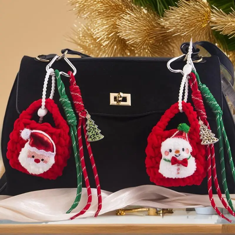 عيد الميلاد أفخم الكرتون الزنجبيل رجل عيد الميلاد إكليل قلادة المفاتيح على ظهره معلقة حلية عيد الميلاد السنة الجديدة هدية #5