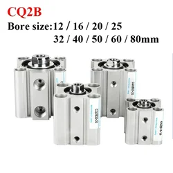 SMC Type CQ2 Series CQ2B Double Acting Thin Compact Cylinder CQ2B12 CQ2B16 CQ2B20 CQ2B25 CQ2B32 CQ2B40 CQ2B50 CQ2B63 CQ2B80x100