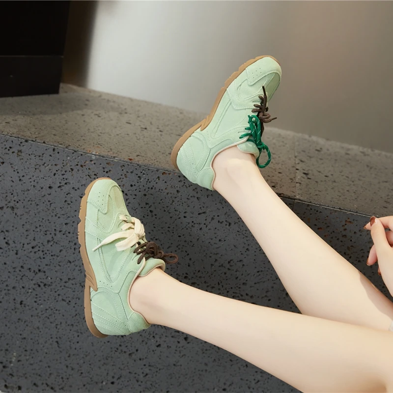 AIYUQI Damen-Sneaker 2026 – Neue rutschfeste deutsche Trainingsschuhe für Damen, flache, große Größen, aus echtem Leder, Laufschuhe für Frauen – Detail 18
