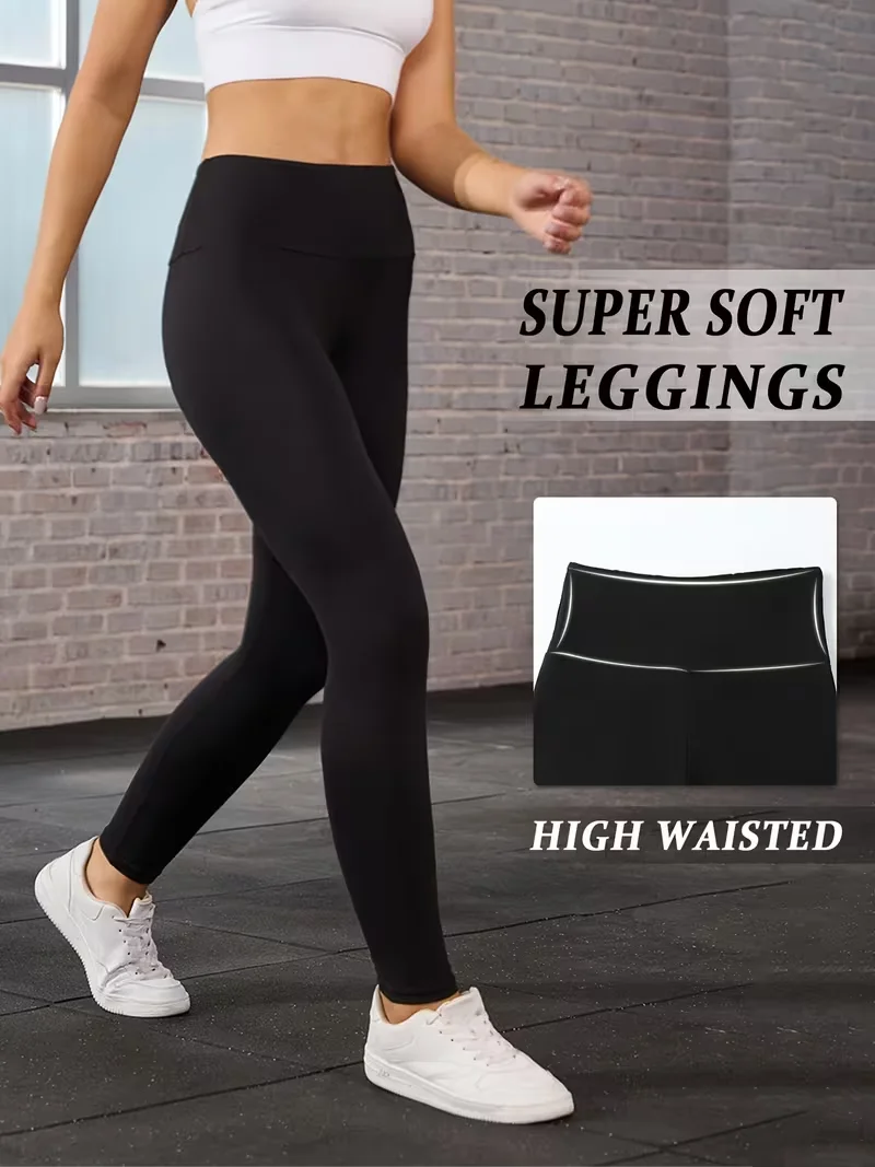 

Ультра-удобные женские леггинсы, подтягивающие живот с высокой талией, непрозрачные брюки для бега для йоги, леггинсы больших размеров, джинсы