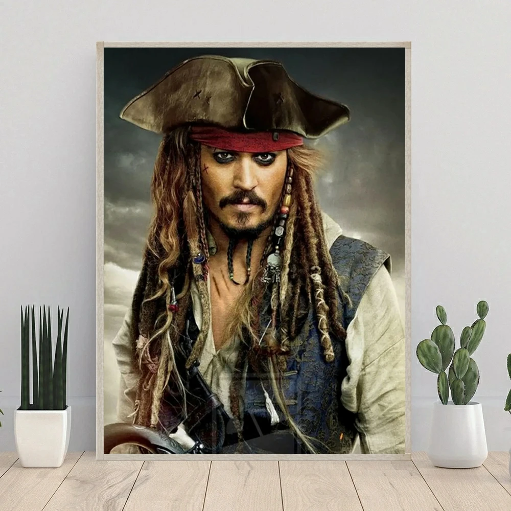 Frameless 1pc,5D DIY Diamond Painting Pirates of the Caribbean Jack Sparrow Mosaic Art Cross Stitch Embroidery Rhinestones Home